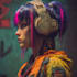 do a cyberpunk anime art