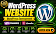 build wordpress website, woocommerce store, redesign and customize wordpress