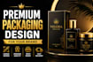create premium product packaging design with 3d mockup