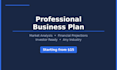 write a business plan with financial projections