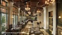 design cafe interior with strong branding realistic render