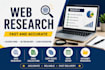 do web research and data collection