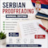 proofread and edit serbian translations manually