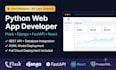a python web app with flask, django or fastapi with rest API and database