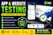 do app testing, website testing, QA and user testing