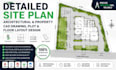 detailed site plan, architectural and property cad drawing, plot, floor layout