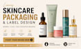 create luxury skincare packaging and cosmetic label design