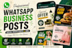 design whatsapp posts and social media ads