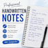 write neat handwritten notes and assignments in english
