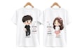 design cute chibi couple tshirt artwork