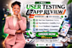 do app testing app reviews QA iphone ipad android user testing aso expert