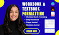 format your workbook, textbook, and low content book for amazon KDP