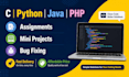 write c python java and PHP programs