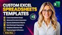 build custom excel spreadsheet, google sheets, excel formulas, excel automation