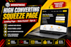 design high converting squeeze page or wordpress landing page