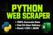 write a python web scraper or automation script