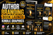 create professional author branding and book launch graphics