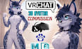 custom furry vrchat avatar 3d fursona vtuber model with quest PC optimization