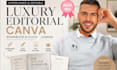 hyperlinked luxury editorial canva workbook and digital planner