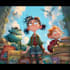 create a professional children book cover illustration
