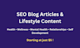 write SEO blog articles and lifestyle content