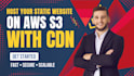 host your static website on AWS s3 with cloudfront CDN