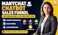 manychat chatbot, sales funnel, lead generation, automation
