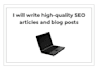 write SEO blog posts and articles