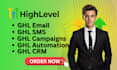 setup ghl email, sms, automations, crm, campaigns