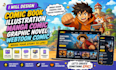 design comic book illustration manga comic graphic novel webstoon comic website