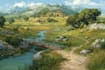 illustrate environments landscapes board game concept