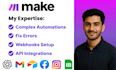 do make com automations, make automations, make com, made com