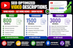 write SEO optimized video descriptions