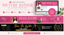 design an intriguing youtube banner and logo