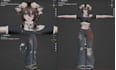 vrchat avatar, 3d character model, vtuber character and vroid with rigging