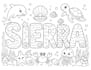 design a custom name ocean themed coloring sheet