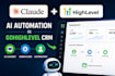 setup claude code ai automation chatbot automation workflows in gohighlevel CRM