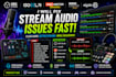 fix obs audio issues, goxlr, voicemeeter, rodecaster and stream audio fast