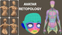 do custom retopology for 3d characters model, uv wrapping and props