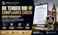 check UK tender bid for compliance before submission preventing disqualification