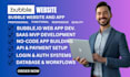 do bubble io website, bubble app, bubble developer, saas, mvp or no code website