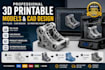 create 3d printable model stl file and cad design for 3d printing