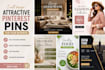 create modern pinterest pins design