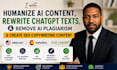 ai content, rewrite chatgpt texts, remove ai plagiarism, and create SEO content
