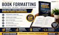 do book formatting, book type settings, layout design for amazon kdp,ebook print