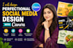 design professional social media posts in canva unique ways