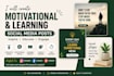 create motivational and learning social media posts