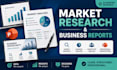 create a market research report and professional business powerpoint