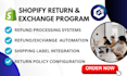 set up shopify return and exchange systems for your store
