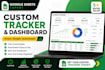 create custom google sheets trackers and dashboards